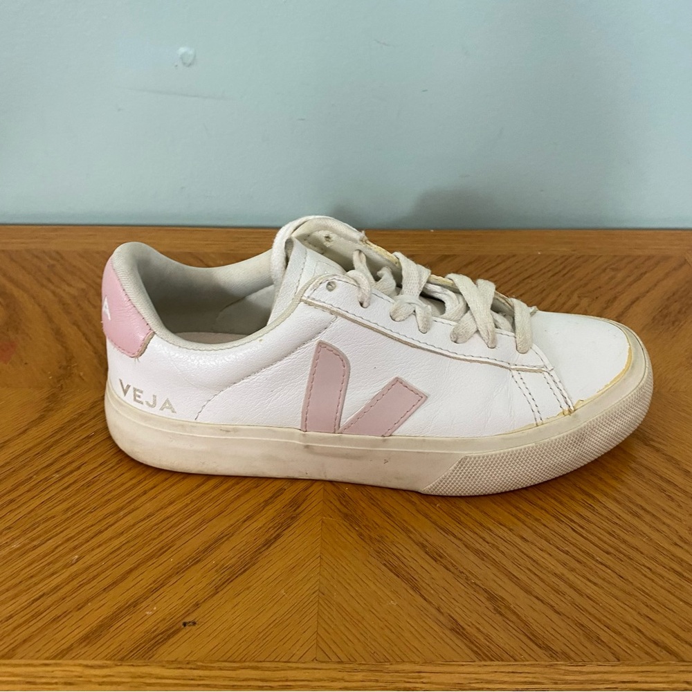 Veja Campo Sneakers Shoes Beaters White Pink‎ Sz 5
